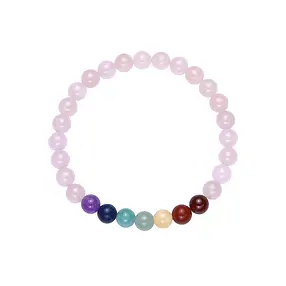 Bracelet, Chakra, Quartz rose (stab.), 06mm boules, 15cm (pour enfants) | Marco Schreier