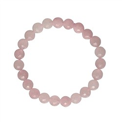 0613351081 Pulsera, Cuarzo rosa, 08mm cuentas, facetado | Marco Schreier