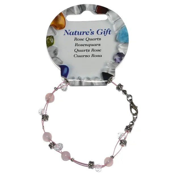 Bracelet en fil, Quartz rose, perles rondes 06mm, pour support au sol | Marco Schreier