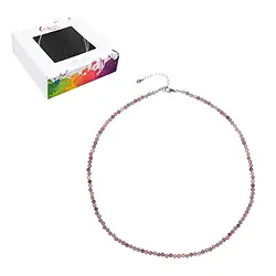 0613512213 Kette Rubin, Kugeln (3mm) facettiert, rhodiniert, Verlängerungskettchen | Marco Schreier