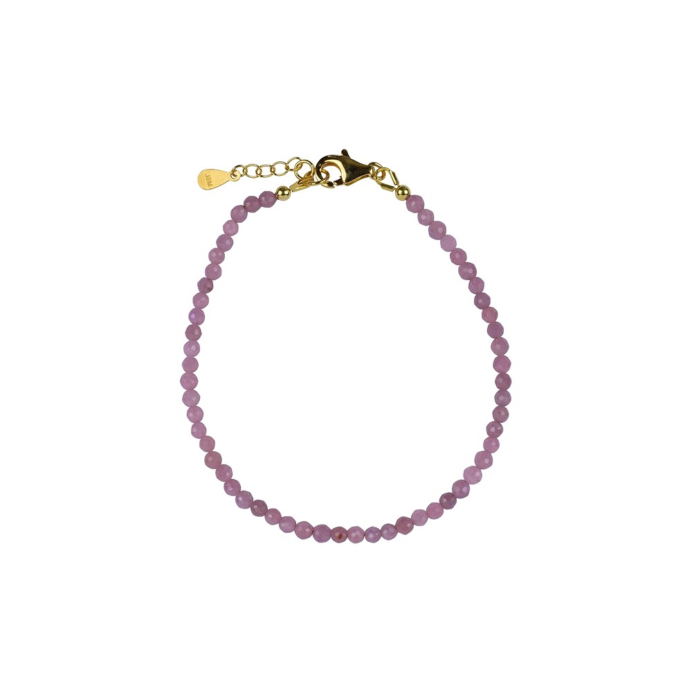 Chaîne Rubis boules (3mm) facettes, doré, Chaîne d'extension | Marco Schreier