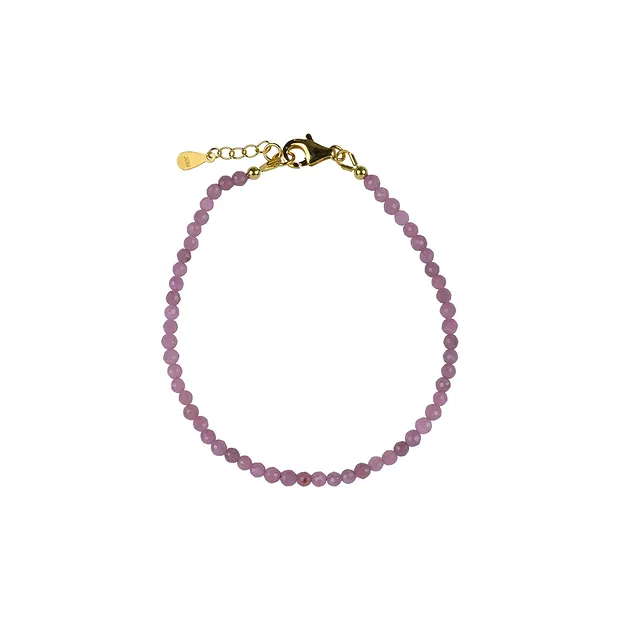 Chaîne Rubis boules (3mm) facettes, doré, Chaîne d'extension | Marco Schreier