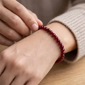 Bracelet, Ruby, 04mm beads | minerals wholesale - gems, healing stones & jewelry