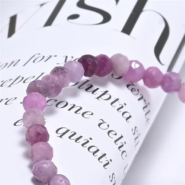 Bracelet, Rubis, 03mm boules, facettes, 14cm (court) | Marco Schreier