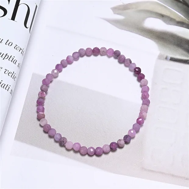 Bracelet, Rubis, 03mm boules, facettes, 14cm (court) | Marco Schreier