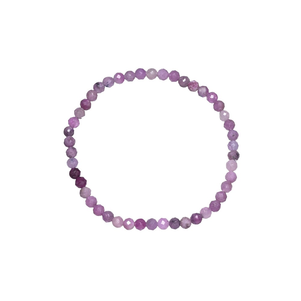 Bracelet, Rubis, 03mm boules, facettes, 14cm (court) | Marco Schreier