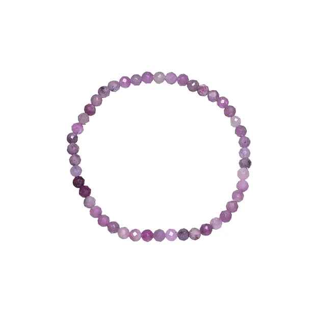 Bracelet, Rubis, 03mm boules, facettes, 14cm (court) | Marco Schreier