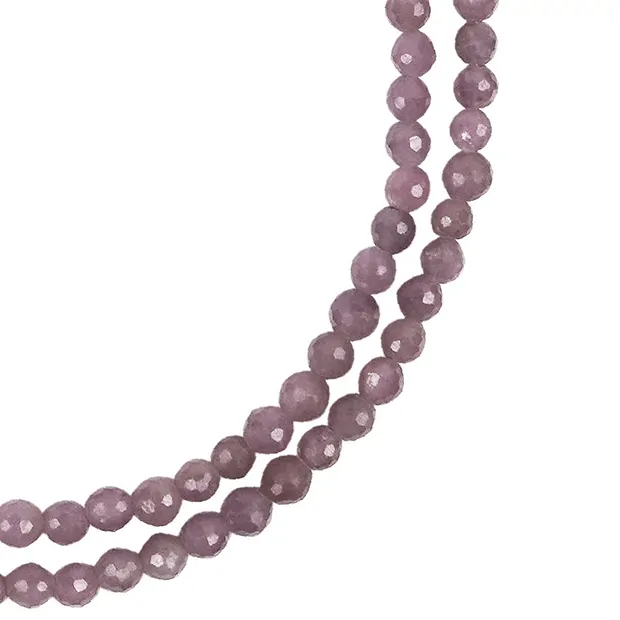 Bracciale Rubino, perline (3 mm), sfaccettate, doppia placcatura in oro | Marco Schreier