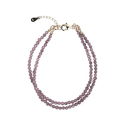 06135591241 Armband Rubin, 3mm-Kugeln facettiert, Verlängerungskettchen, vergoldet | Marco Schreier