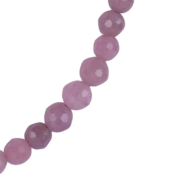 Bracelet Ruby beads (3mm) faceted, gold-plated, extension chain | Marco Schreier