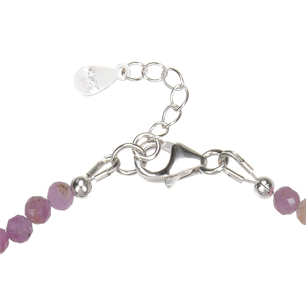 Bracelet with round beads (3mm), faceted rhodiniert, extension chain | Marco Schreier