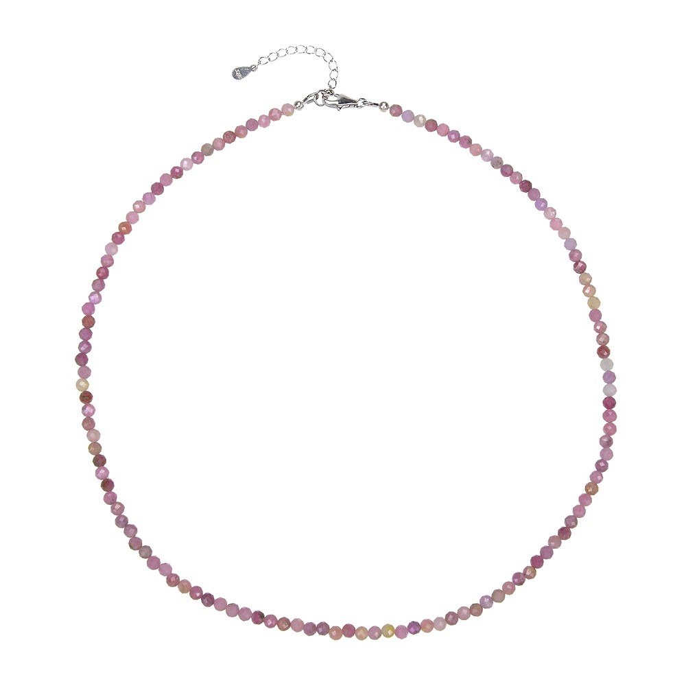 Bracelet with round beads (3mm), faceted rhodiniert, extension chain | Marco Schreier