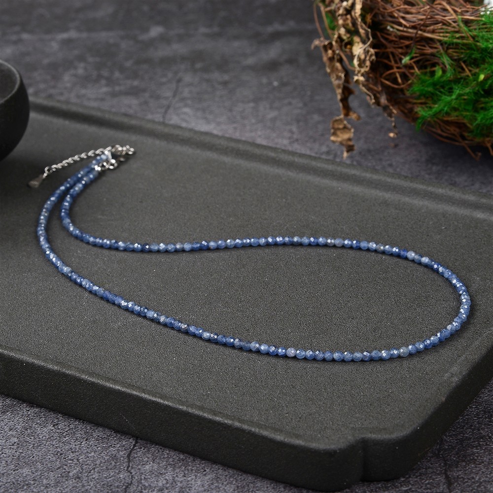 Chaîne Saphir boules (3mm), facetté rhodié, Chaîne d'extension | Marco Schreier