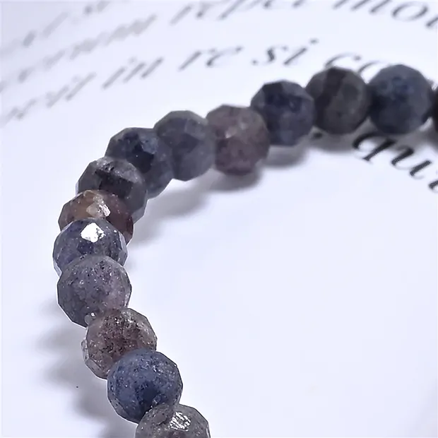 Armband, Saphir, 03mm Kugeln, facettiert, 14cm (kurz) | Marco Schreier