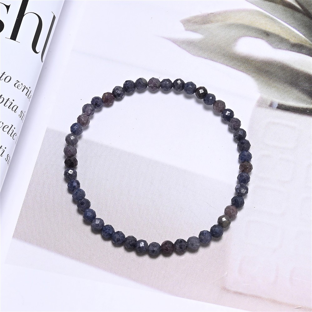 Bracelet, Sapphire, 03mm beads, faceted, 14cm (short) | Marco Schreier