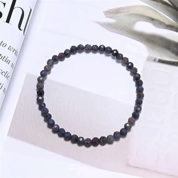 Bracciale, Zaffiro, perline da 03 mm, sfaccettate, 14 cm (corto) | Marco Schreier