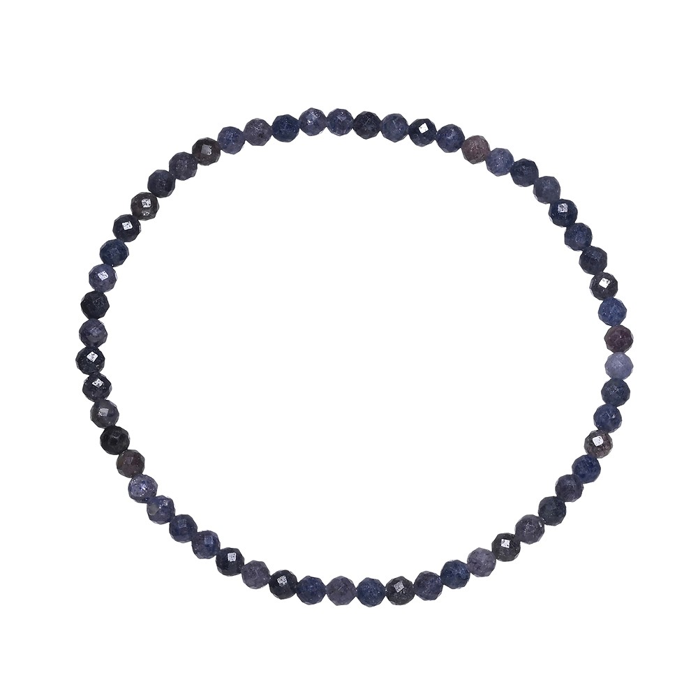 Bracelet, Sapphire, 03mm beads, faceted, 19cm | wholesaler gems & healing stones