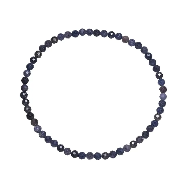 Bracelet, Saphir, 03mm boules, facettes, 19cm | Marco Schreier