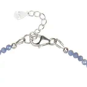Armband Saphir, Kugeln (3mm), facettiert, rhodiniert | Marco Schreier
