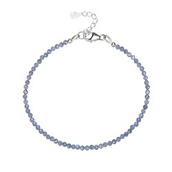 0613764213 Armband Saphir, Kugeln (3mm), facettiert, rhodiniert, Verlängerungskettchen | Marco Schreier