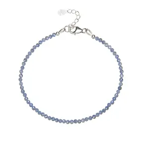 Armband Saphir, Kugeln (3mm), facettiert, rhodiniert | Marco Schreier