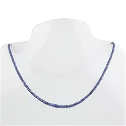 0613792001 Button chain, Sapphire, 02-04mm/45cm | wholesaler gems, healing stones & jewelry