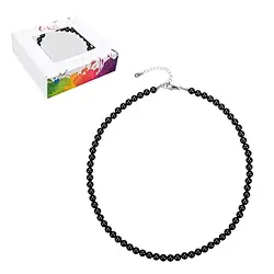 0613812206 Chaîne Schorl (stab.), boules (6mm), rhodié, Chaîne d'extension | Marco Schreier