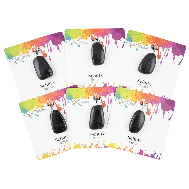 Colgante de Turmalina negra (chorlo), Piedra rodada grande, rodinado | Marco Schreier