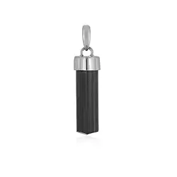 0613825801 Tourmaline (black) crystal pendant, 3.0 - 4.0 cm, rhodiniert | Marco Schreier