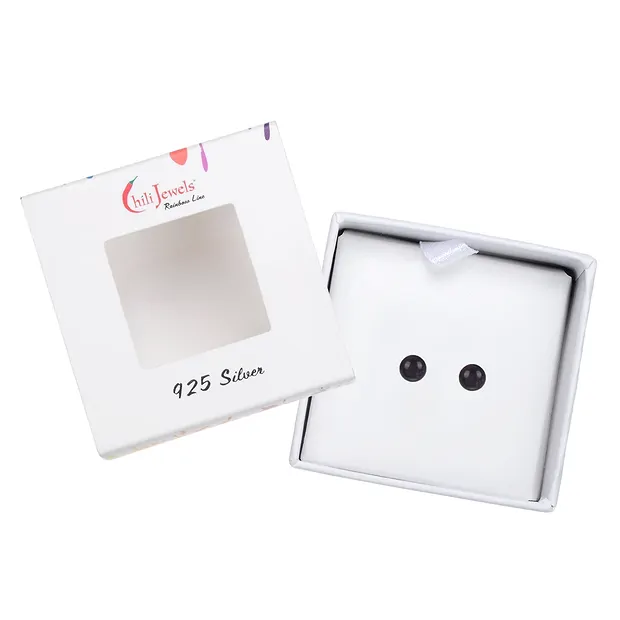 Clous d'oreilles Schorl (stab.), boule, 4mm, rhodié | Marco Schreier