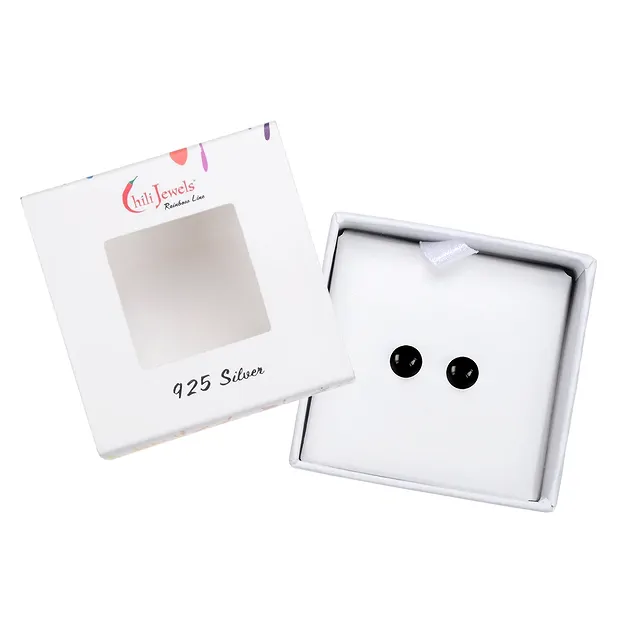 Perno auricolare Schorl (stab.), sfera, 8 mm, rodiato | Marco Schreier