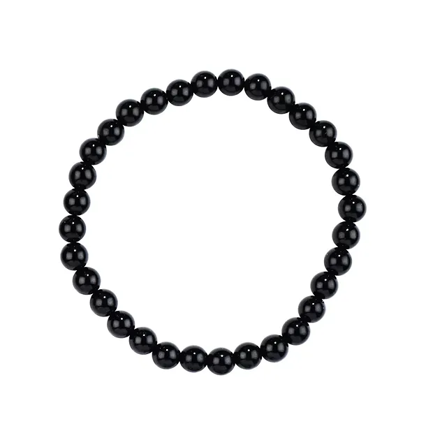Bracciale, Schorl (stab.), perline da 06 mm | grossista gemme e pietre curative
