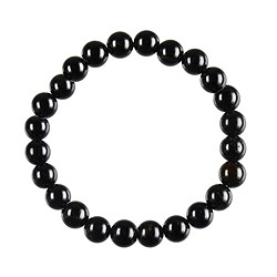 0613850108 Bracciale, Schorl (stab.), perline da 08 mm | grossista gemme e pietre curative