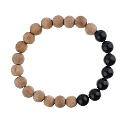 0613850160 Armband, Schörl, Sandelholz, 8mm, 17cm | Edelsteine, Heilsteine & Schmuck-Handel