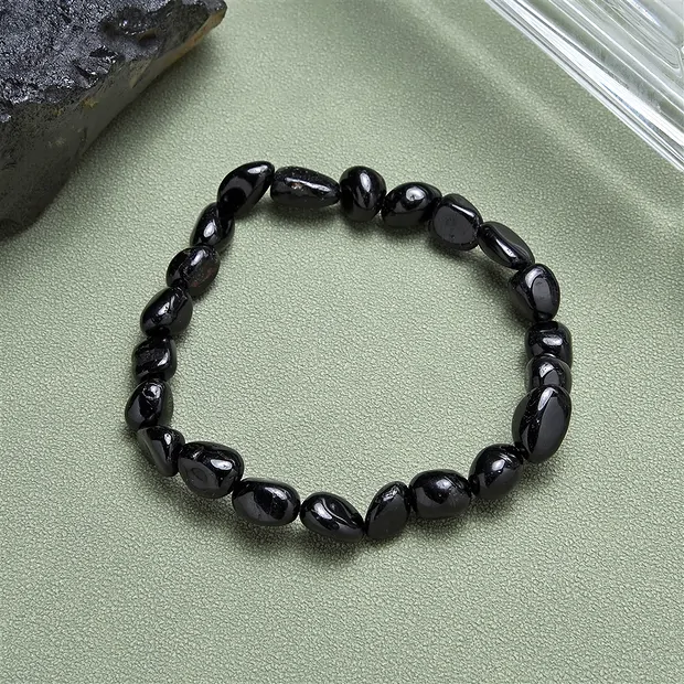 Bracelet, Schorl (stab.), 06-11 x 6-8mm Nuggets | Marco Schreier