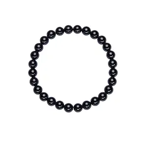 Bracciale, Schorl, perline da 06 mm, 15 cm (per bambini) | Marco Schreier