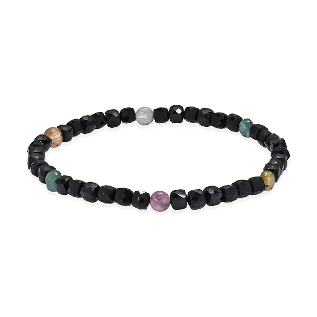 Bracelet: Tourmaline (black), Tourmaline (multicolour), cubes | Marco Schreier