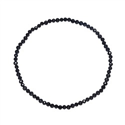 0613851031 Bracciale, Schorl, perline da 03 mm, sfaccettate, 19 cm | Marco Schreier