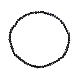 0613851031 Armband, Schörl (stab.), 03mm Kugeln, facettiert, 19cm | Marco Schreier