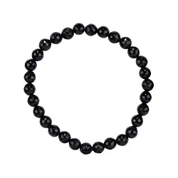 0613851061 Bracelet, Schorl (stab.), 06mm boules, facettées | Marco Schreier
