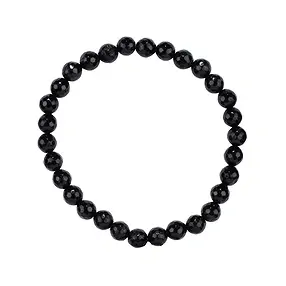 Bracelet, Schorl (stab.), 06mm boules, facettées | Marco Schreier