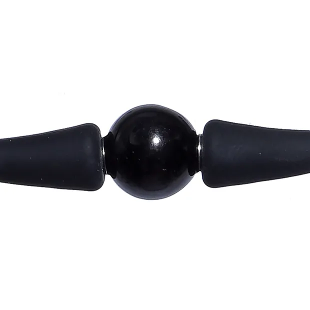 Bracciali a sfera (10 mm), silicone (nero), 18 cm | Marco Schreier