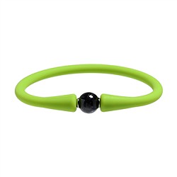 0613861109 Bracelet Tourmaline ball (8mm), silicone (green), 15cm (short) | Marco Schreier