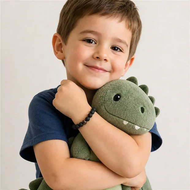 Armband Schörl (stab.), Dino-Knochen, 14cm (kurz) | Marco Schreier