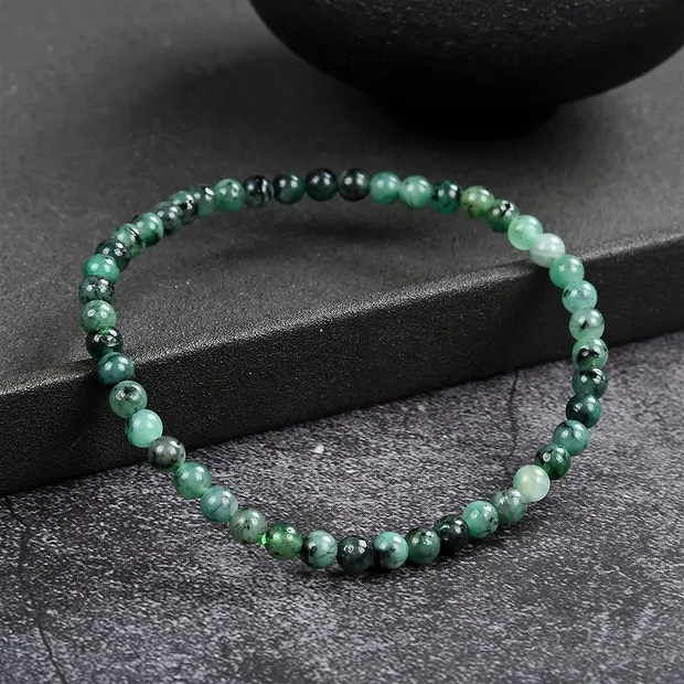 Armband, Smaragd, 04mm Kugeln | Großhändler Edelsteine, Heilsteine & Schmuck