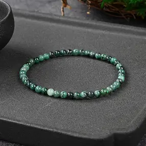 Bracelet, emerald, 04mm beads | minerals trade - gems, healing stones & jewelry