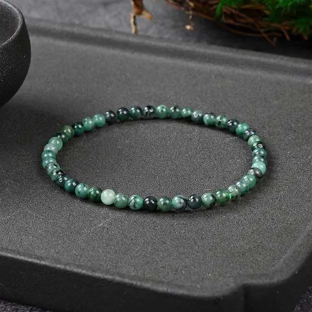 Armband, Smaragd, 04mm Kugeln | Großhändler Edelsteine, Heilsteine & Schmuck