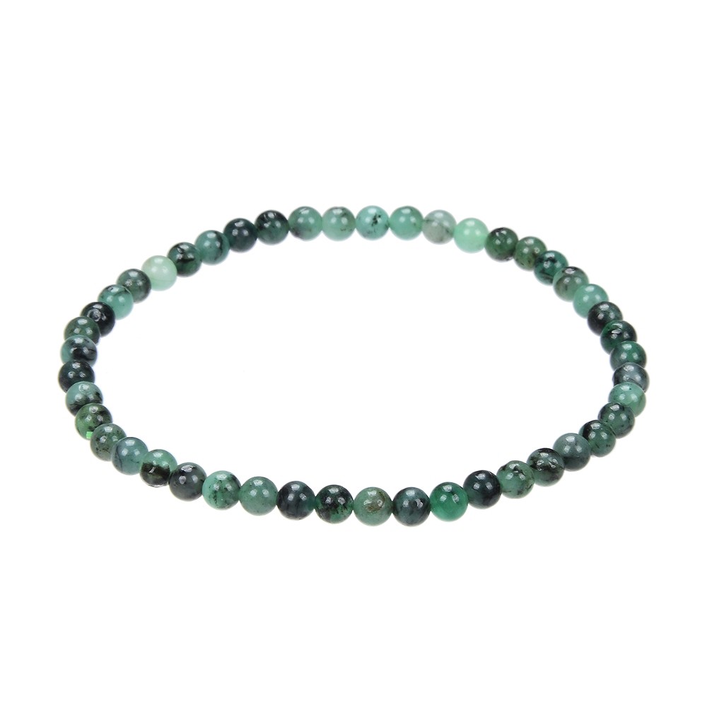 Bracelet, emerald, 04mm beads | minerals trade - gems, healing stones & jewelry