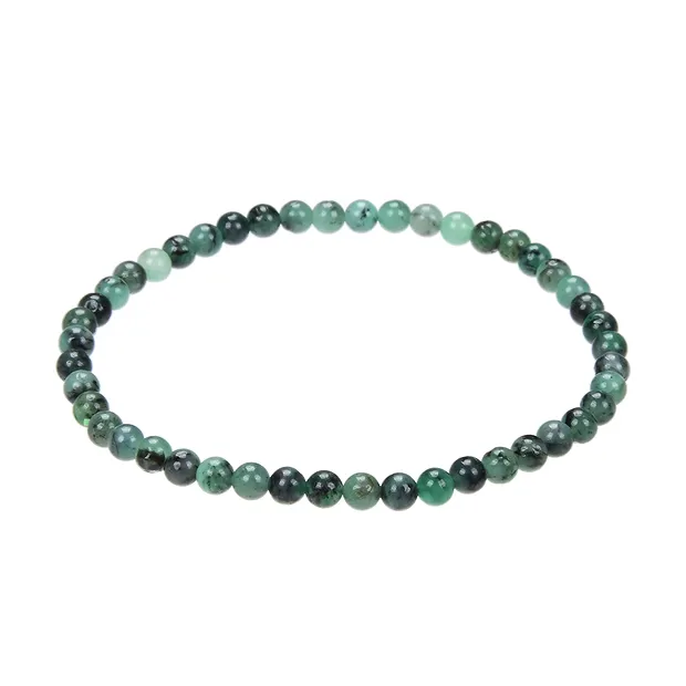 Bracelet, emerald, 04mm beads | minerals trade - gems, healing stones & jewelry