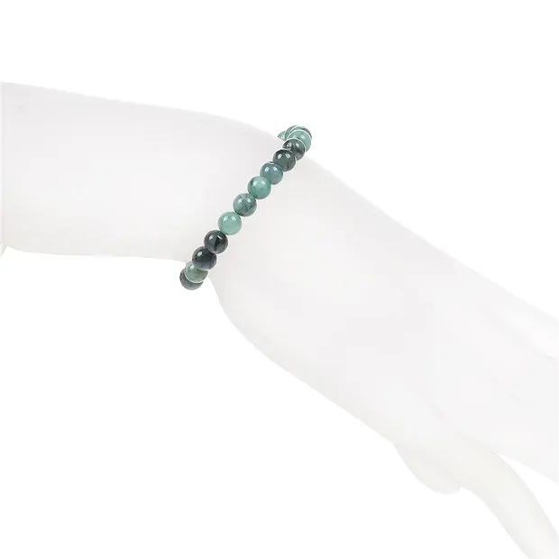 Bracelet, emerald, 06mm beads | minerals trade - gems, healing stones & jewelry